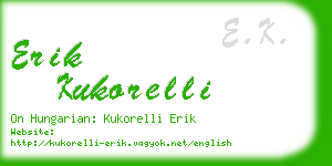 erik kukorelli business card